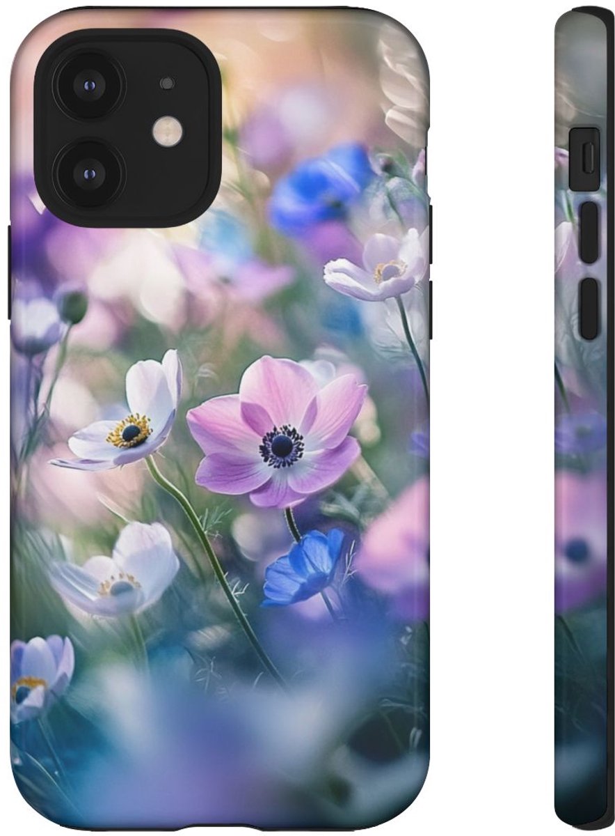 Zachte Pastel Anemoonbloemen – Telefoonhoesje Geschikt voor iPhone 12