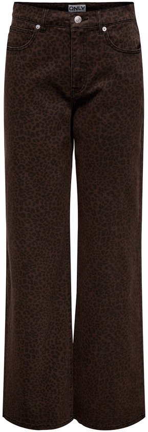 Only Madison High Waist Wide Animal Broek Dames - Maat S X L32