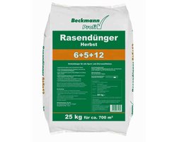 25 kg Gazonmest Herfst Beckmann NPK-6+5+12 voor ca. 700m²