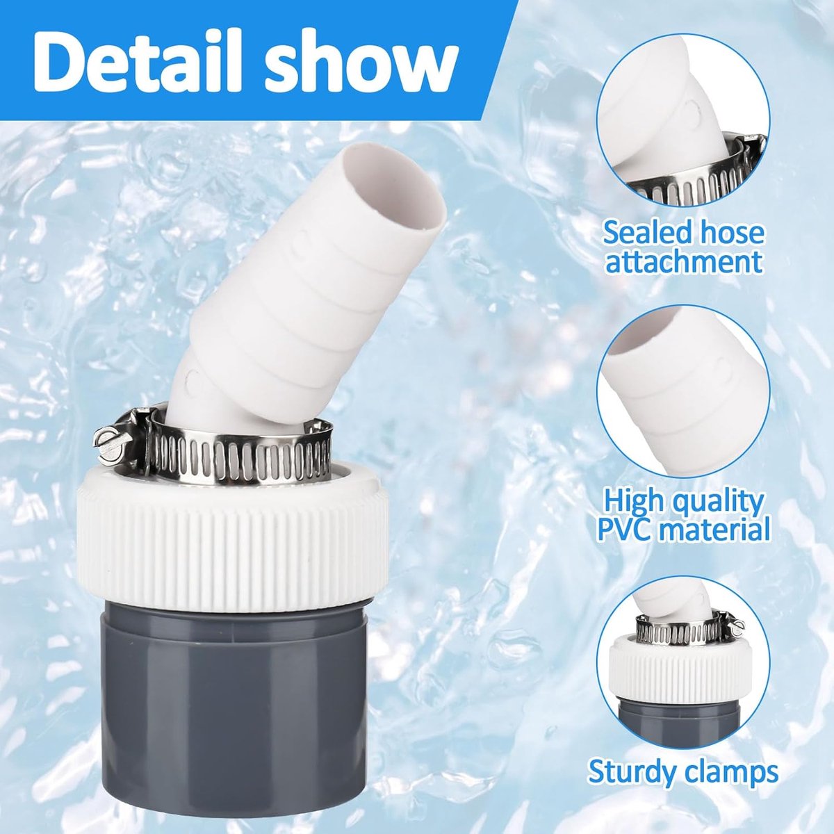 Wasmachine afvoeradapter, dubbele aansluiting Y-adapter, voor