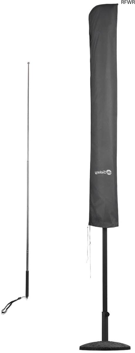 RFWR Premium Beschermhoes voor 300 cm Parasol - Waterdicht, UV-bestendig, Inclusief Montagehulp dark grey