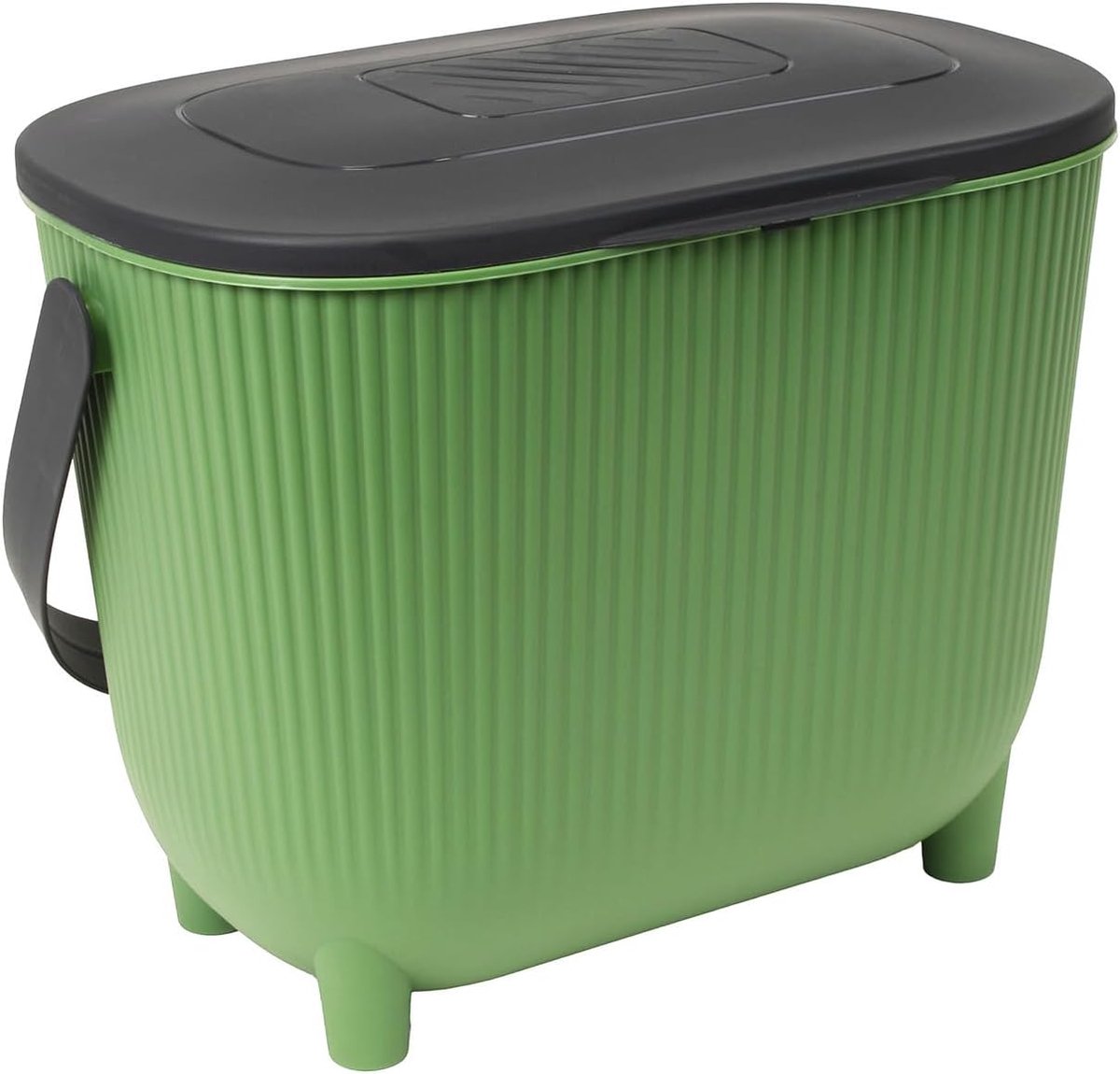 Compost bak 10 l met koolstoffilter - XXL opening - geurfilter - modern ontwerp - zwart
