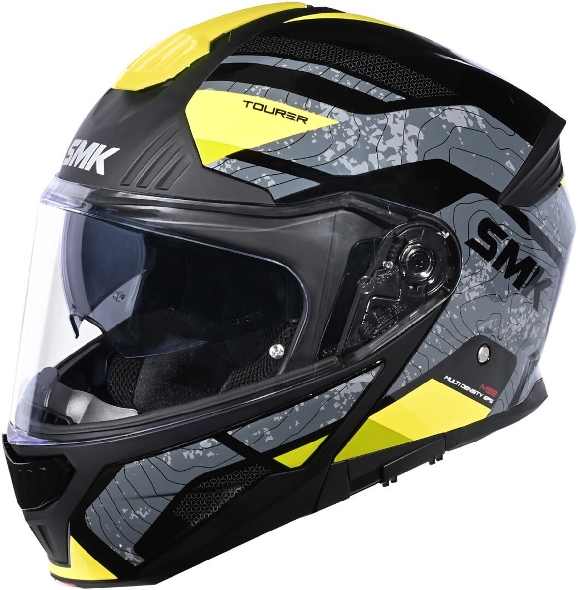 SMK Gullwing Navigator Grijs Geel Systeemhelm - Maat L - Helm