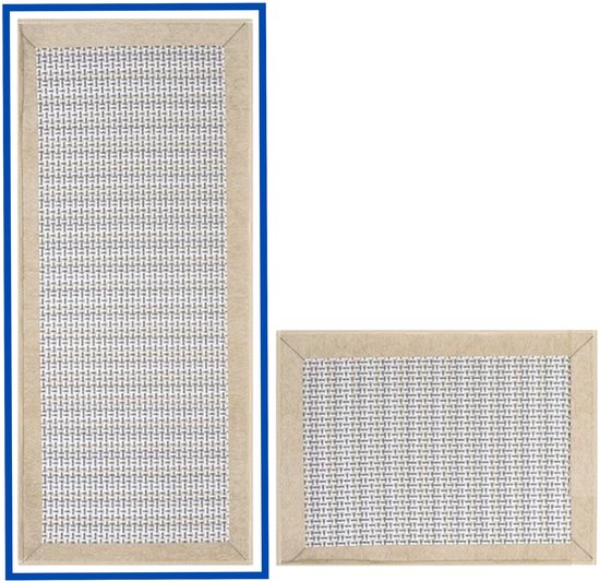 Hilvard - Keukenloper - Tapijt - 150 x 50 cm - Beige Zand - Keukenmat - Anti Slip - Beschermend - Stevig - Wasbaar