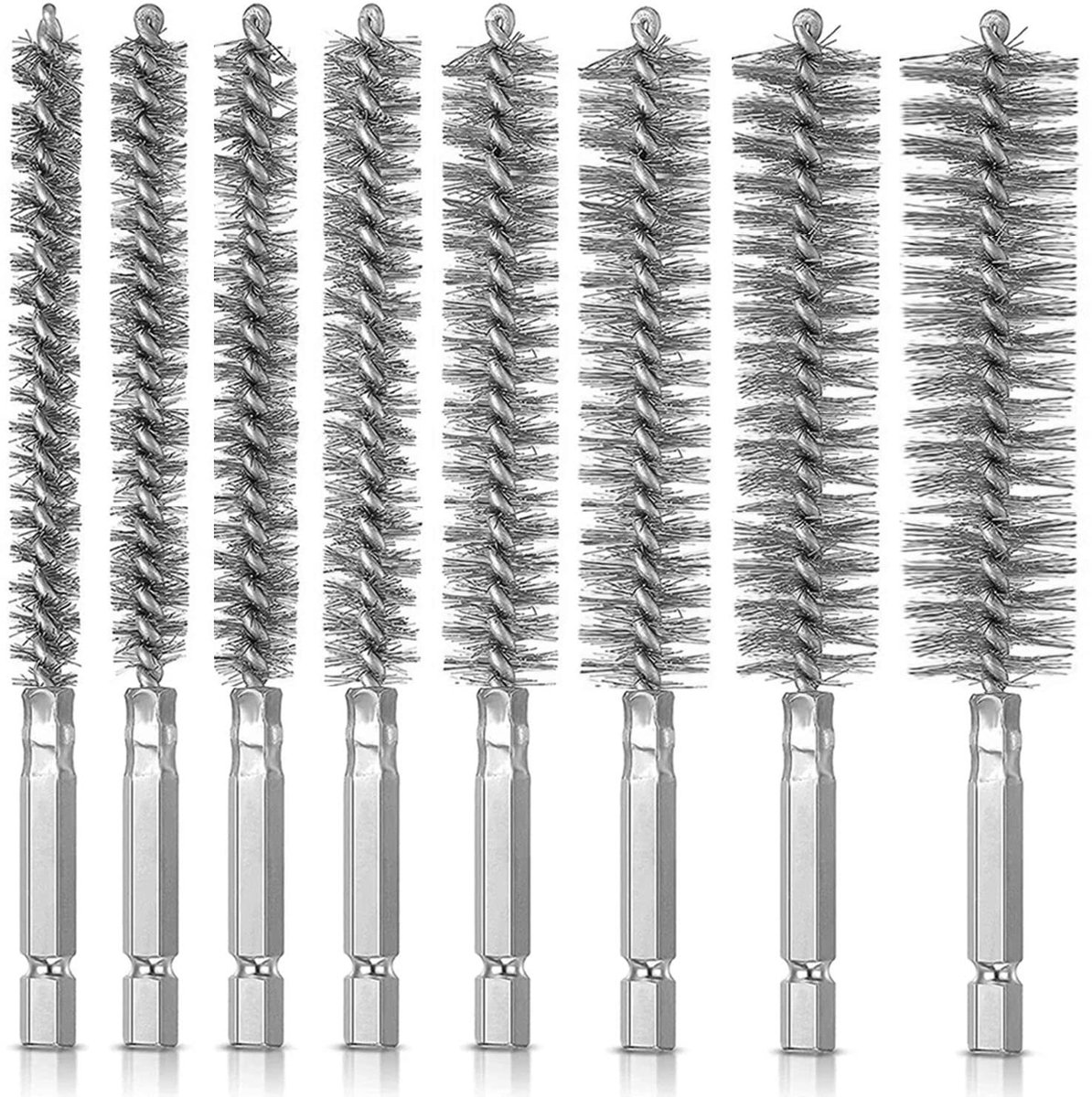 Roestvrijstalen boorborstels - 8 stuks - veelzijdige accessoires