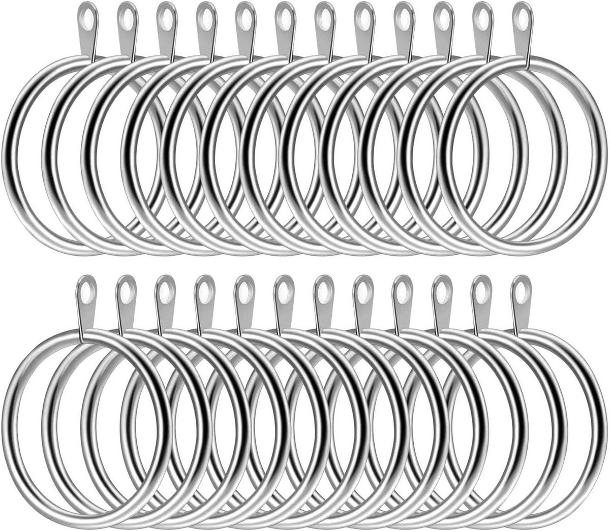 20 metalen gordijnringen voor gordijnen - 45mm interne diameter - draperen paal staaf
