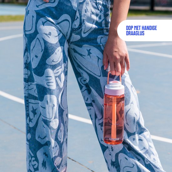Kambukka Lagoon waterfles 750ml - Mango Tango met geïntegreerd rietje - 100% lekvrij