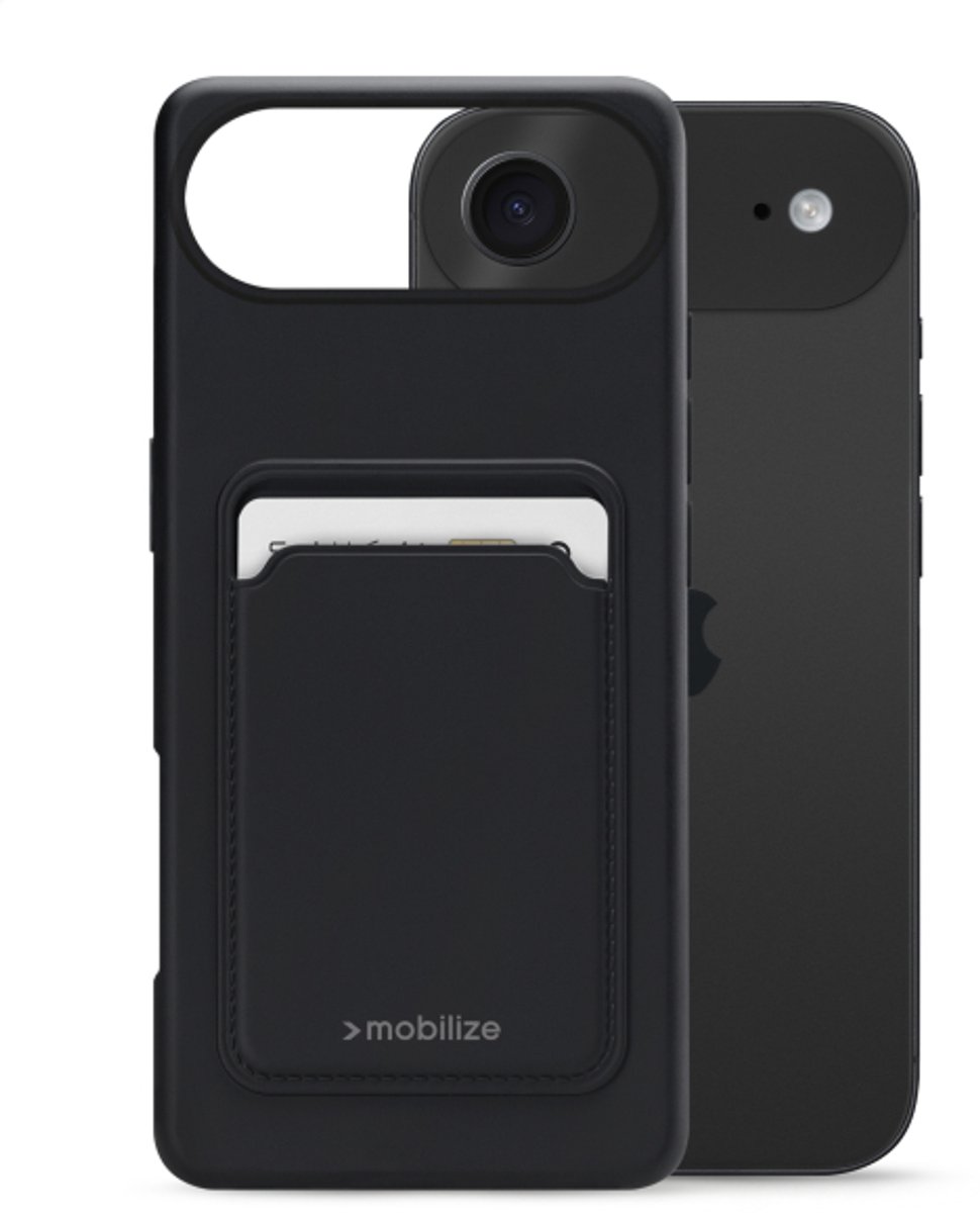 Mobilize Rubber Gelly Card Case - Geschikt voor Apple iPhone Air - Matt Black
