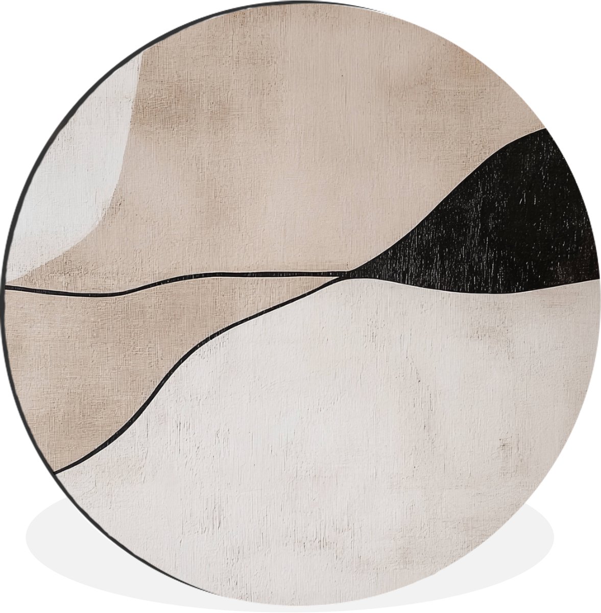 WallCircle Wandcirkel - Muurcirkel - Contourlijnen - Abstracte landschap - Aluminium - Dibond - 30x30 cm - Binnen en Buiten