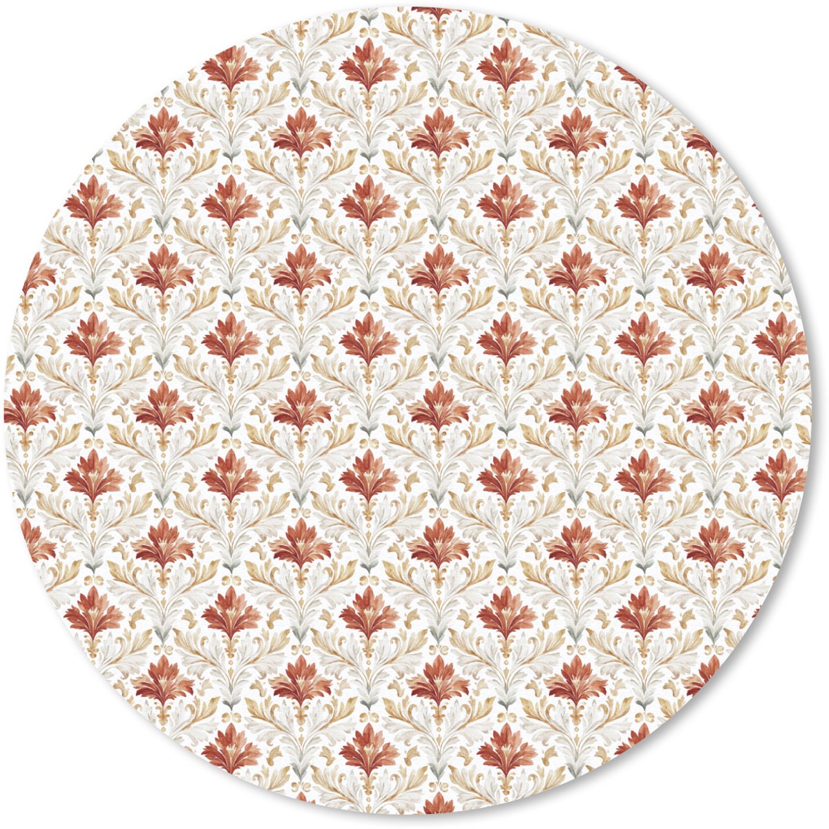 Muismat rond 40x40 cm - Mousepad Chic - Bloemen - Patroon - Ronde muismatten