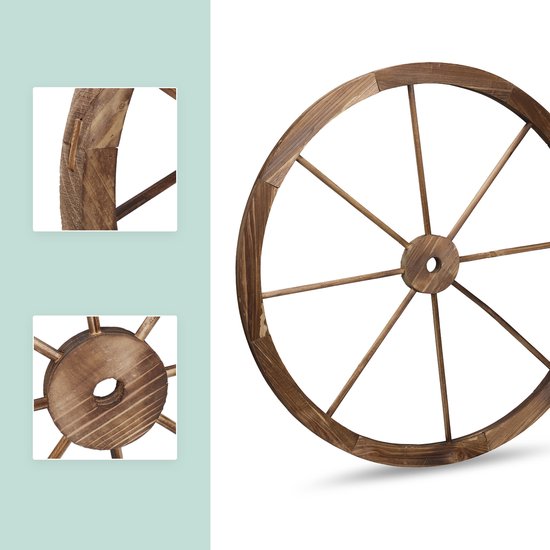 roue de chariot en bois - lot de 2 - Ø 75 cm