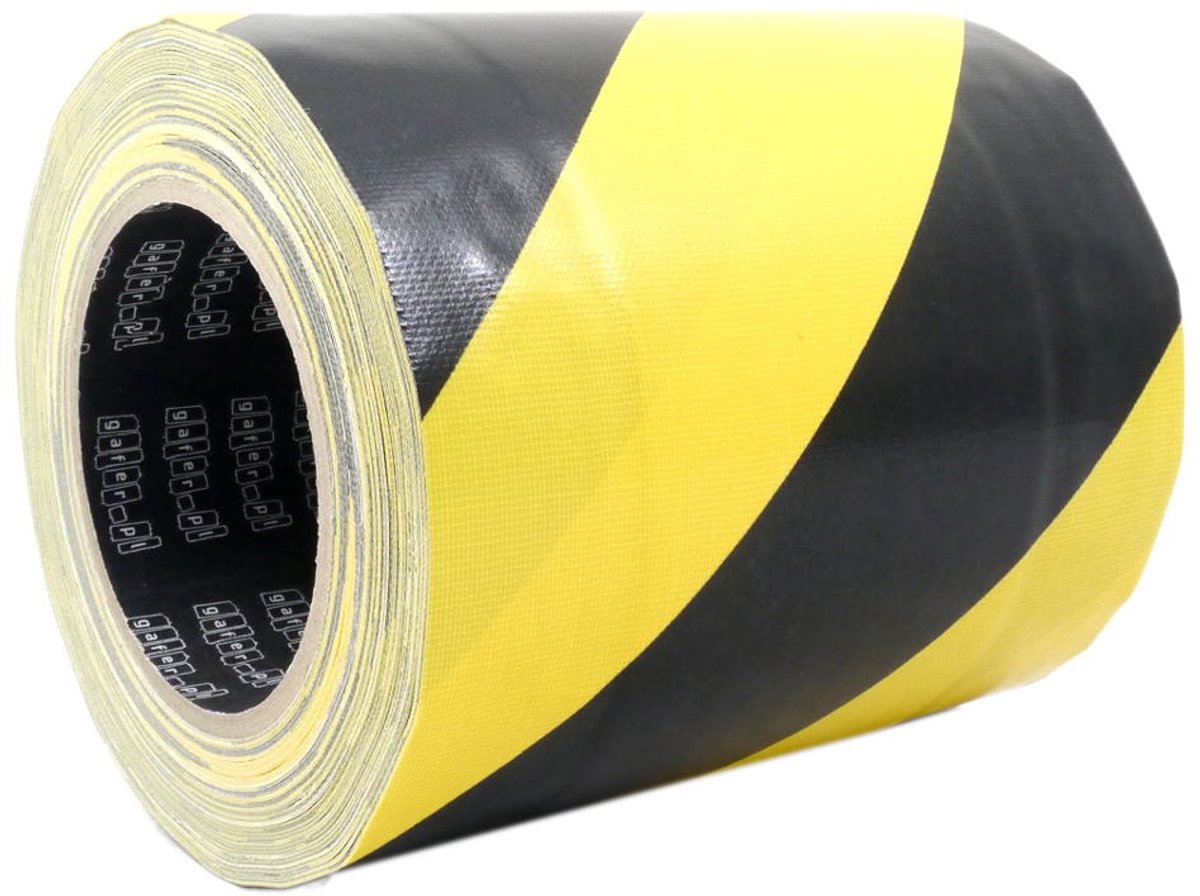 Gafer.pl Cable Cover Tape 150mm x 25m Zwart / Geel