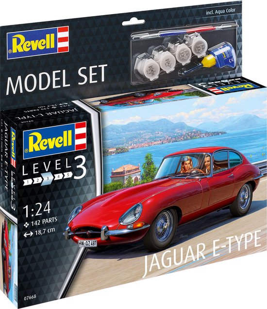 Revell Modelbouwpakket Auto - 67668 Jaguar E-Type (Coupé) - Model Set Plastic - 1:24 - Modelbouw