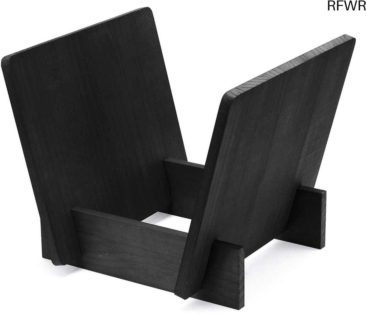 RFWR® Opbergdoos voor Vinylplaten - LP-standaard voor Maximaal 40 Platen van Grenenhout - Zwart