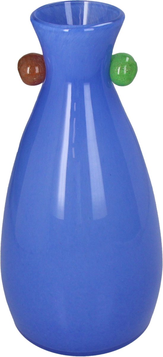 HD Collection Vaas Glas Blauw 16x16x31,5cm Blue