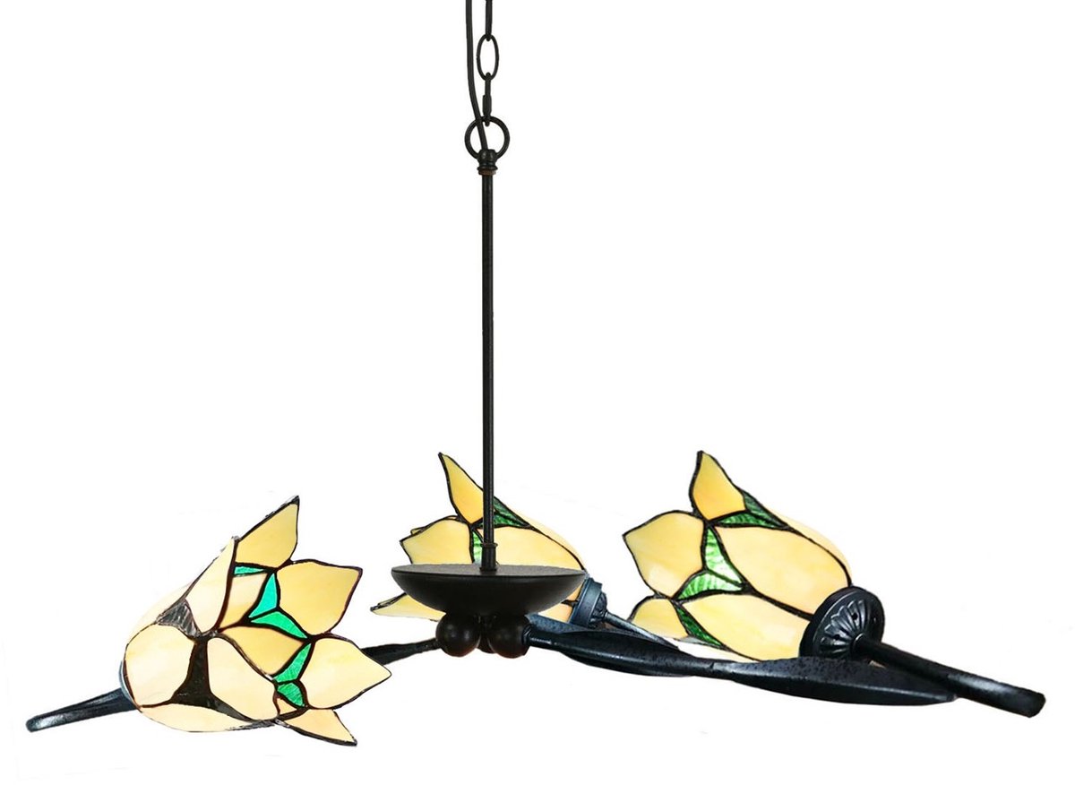 3 lichts Kroonluchter Lovely Flower Yellow - Art Deco Trade