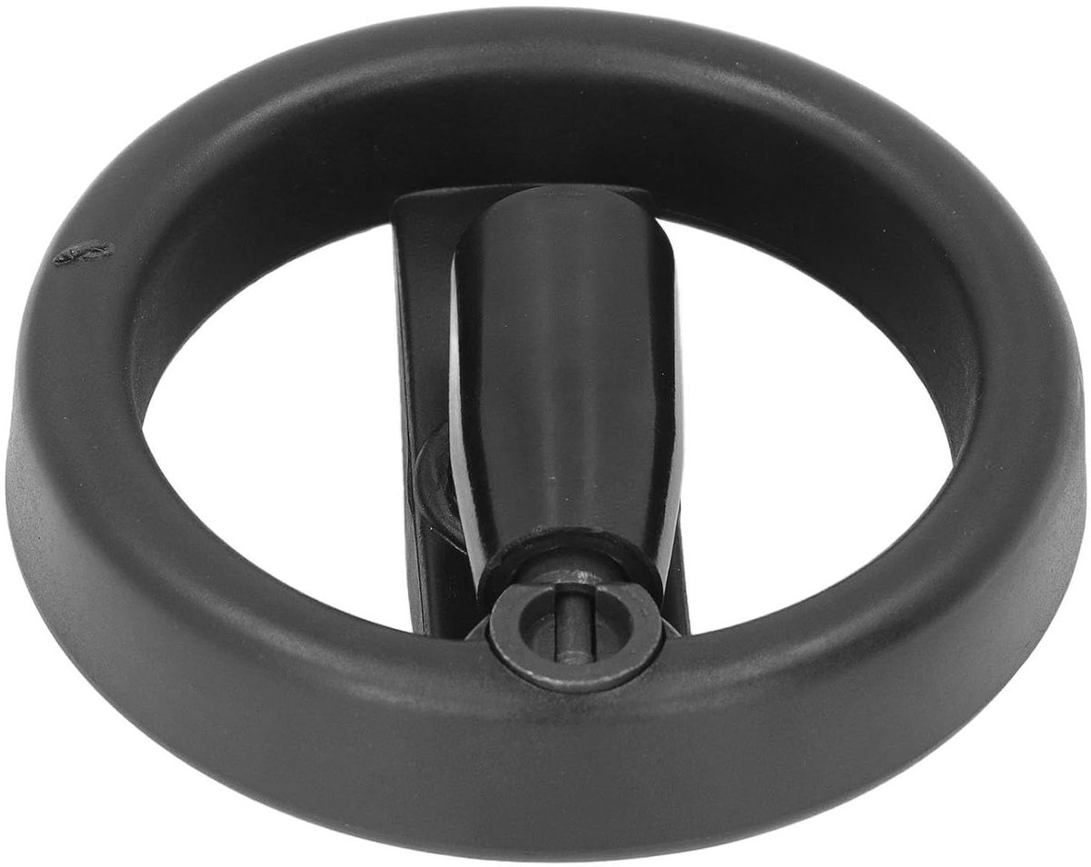 Allecto Plus - Handwiel Handslinger Draaiend Handvatwiel 12x100mm Diameter voor Molen en Draaibank met Plastic Handvat