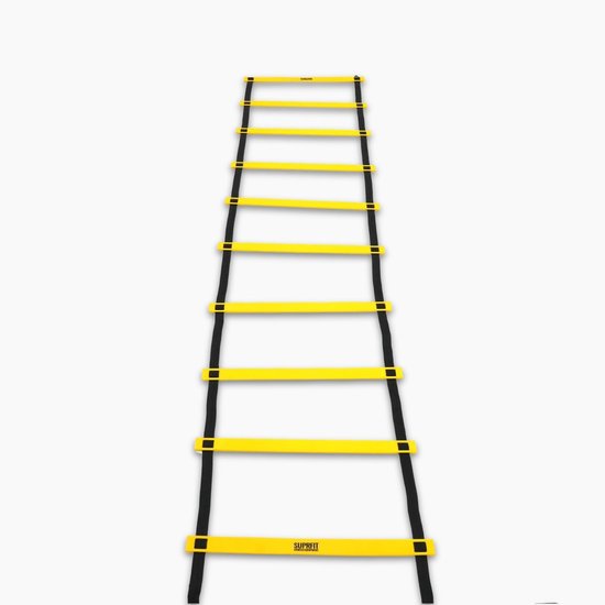 Voetbaltrainingsset Accessoires Voor Voetbaltraining - 6 Meter Coordinatieladder Met 4 Stalen Spijkers 1 Weerstandsparaplu 10 Kegels Met 1 Opbergkolom 1 Springtouw