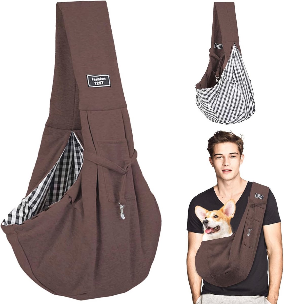 Handige Reistas voor Honden en Katten tot 15 kg - Omkeerbare Transporttas met Schouderriem