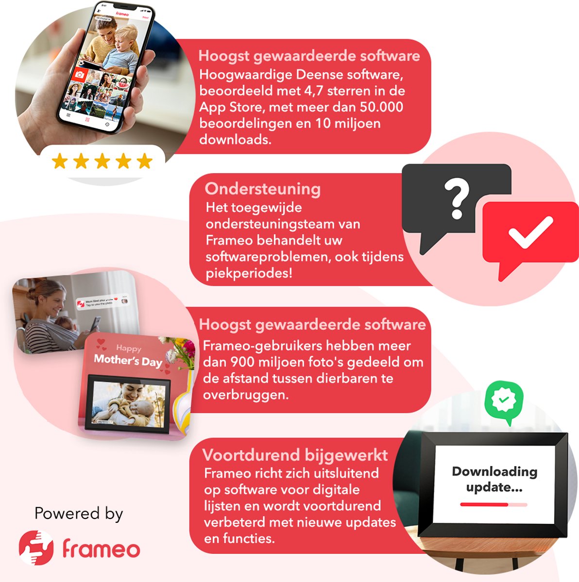Digitale Fotolijst met WiFi - Frameo App - 10.1 Inch HD - Touchscreen - Foto's en Video's - Fotokader - Digitaal Fotolijstje - Digital Photo Frame - Fotolijsten - Vaderdag Cadeau voor Papa - Cadeaus voor Hem - Zwart - Silvergear thumbnail 5