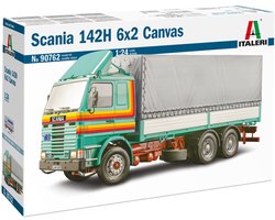 Italeri Modelbouwpakket Auto - 90762 Scania 142H - 6x2 - Canvas - Vrachtwagen met Opbouw Plastic - 1:24 - Modelbouw