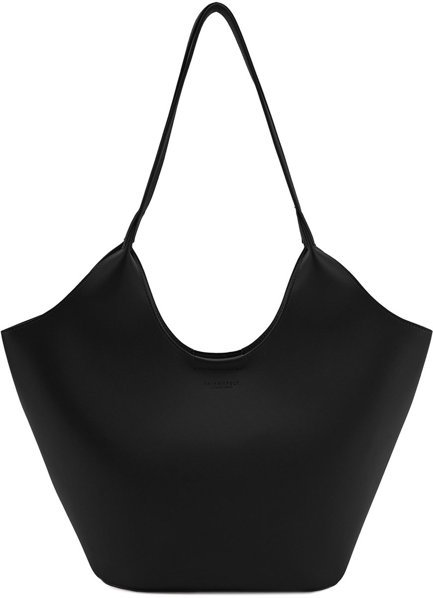 SEIDENFELT MANUFAKTUR shopper Nelma Tulip Shopper Black zwart