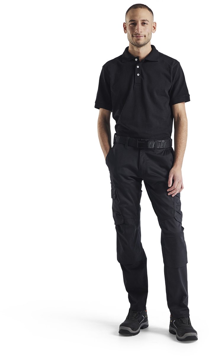 Blaklader Industrie werkbroek stretch met kniezakken 1448-1832 - Zwart - C154