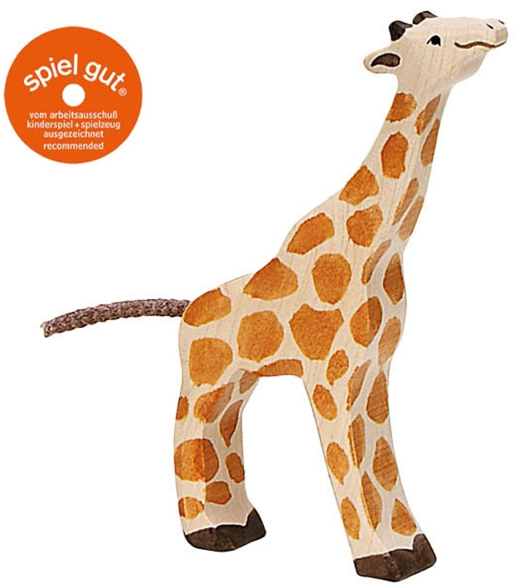 Holztiger houten giraffe klein afbeelding