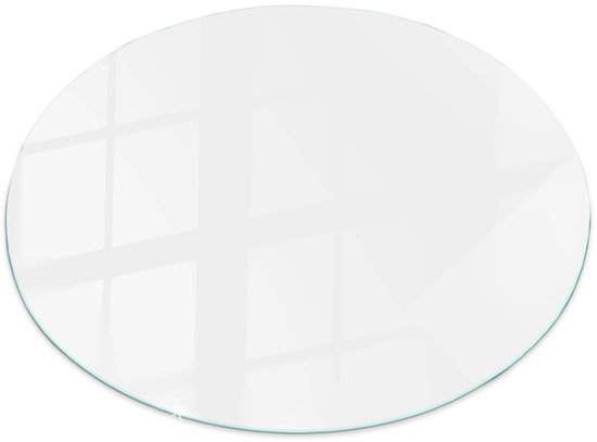 BVDHASDBT Rond tafelblad van gehard glas, dikte 8 mm, 43 cm • 48 cm