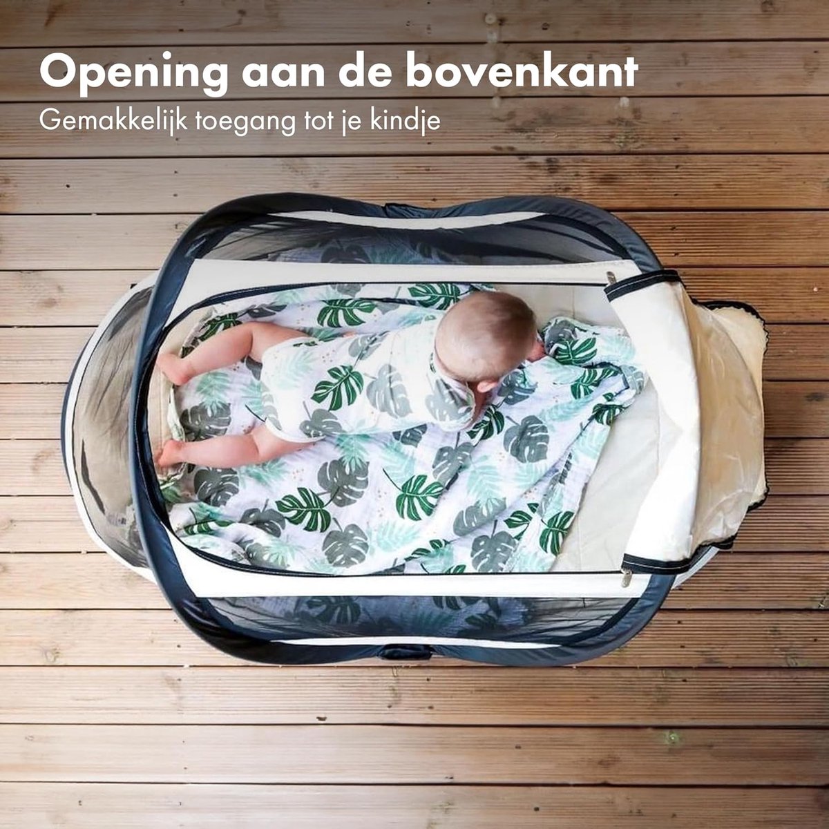 RFWR® Lichtgewicht Reiswieg - Opvouwbare BabyBox - Snelle Opbouw en UV-bescherming - Inclusief Matras en Draagtas thumbnail 6
