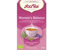 Yogi Tea Women's Balance Bio - Biologische Kruidenthee met Hibiscus, Frambozenblad en Angelica voor Innerlijke Harmonie en Balans