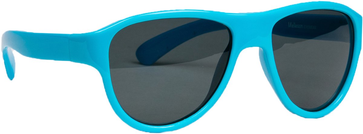 Melleson Eyewear - Kinderzonnebril Charlie 3-7 jaar - Blauw - 100% UV-A en UV-B Bescherming - Inclusief Microvezel Pouch - Zonder brillenkoker