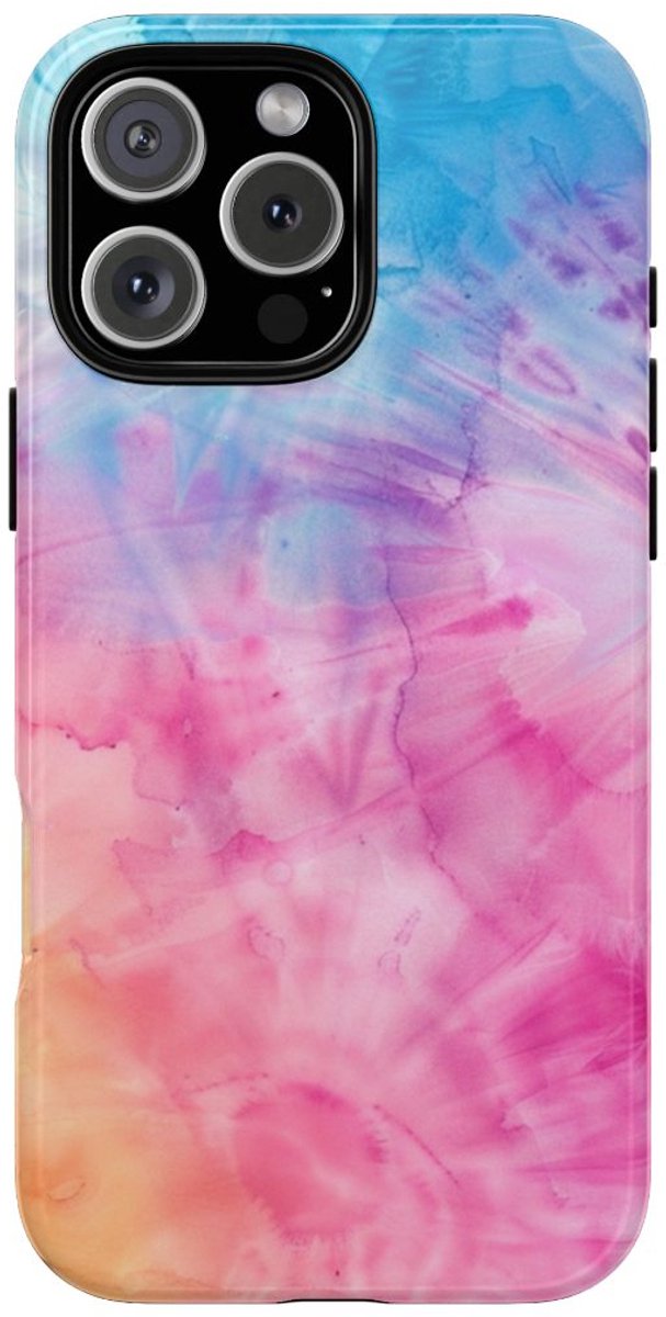 Rustig Tie-Dye Patroon – Telefoonhoesje Geschikt voor iPhone 16 Pro Max