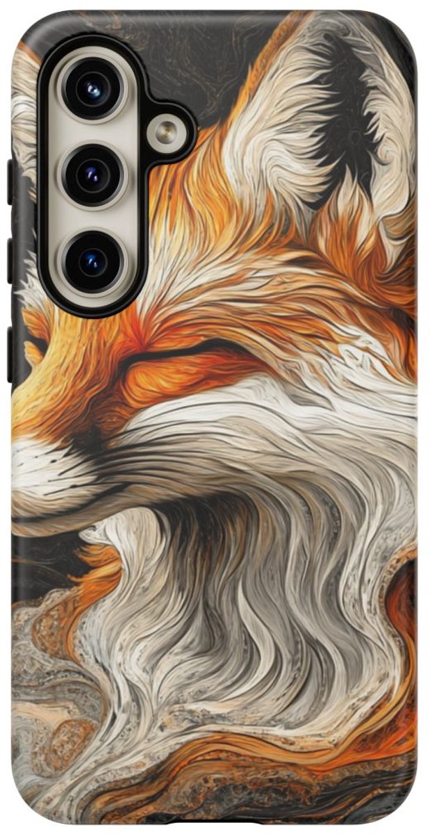 Abstract Vosportret – Telefoonhoesje Geschikt voor Samsung Galaxy S24
