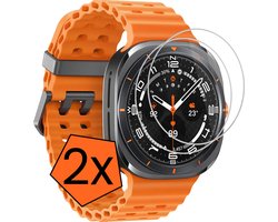Screenprotector - 2 Stuks - Geschikt voor Samsung Galaxy Watch Ultra (47 mm) - Sterk & Shockproof - Tempered Glass - Gehard Glas - Beschermglas Screen - Bescherm Protector - Cover voor Smartwatch