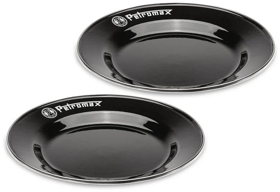 Petromax emaille bord zwart 26 cm - set van 2 van Petromax — afbeelding 3