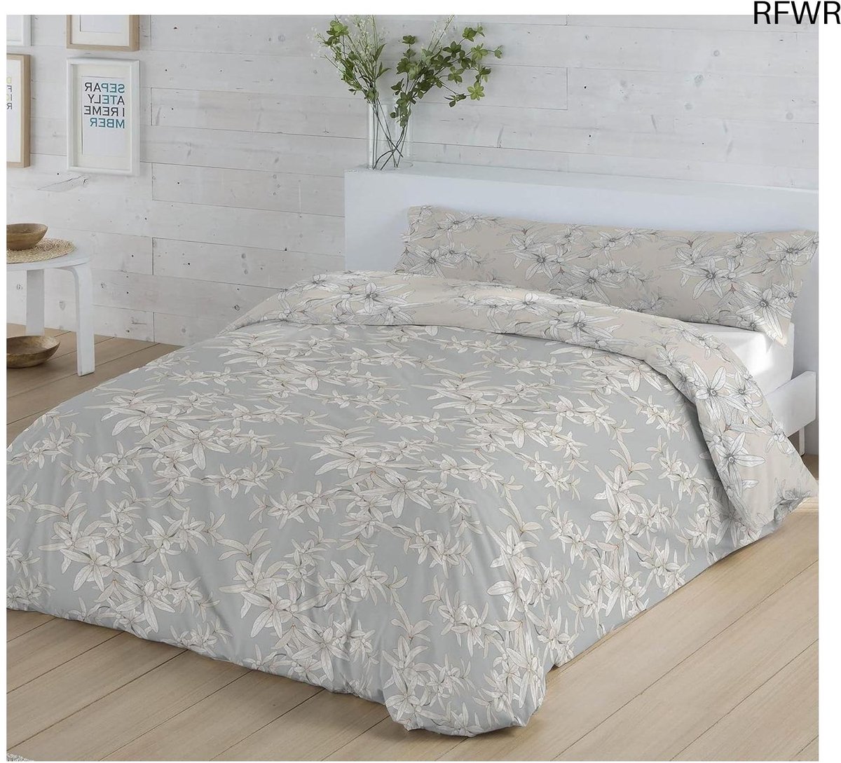 RFWR Beddengoedset 50% Katoen voor Bed 90 x 190/200 cm - Dekbedovertrek en Kussenslopen Verona stad