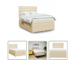 vidaXL Dynamische Sleutel - Sleutelset - Boxspring met matras stof crèmekleurig 160x200 cm - Gereedschap Set - Monteursgereedschap - Klikmechanisme