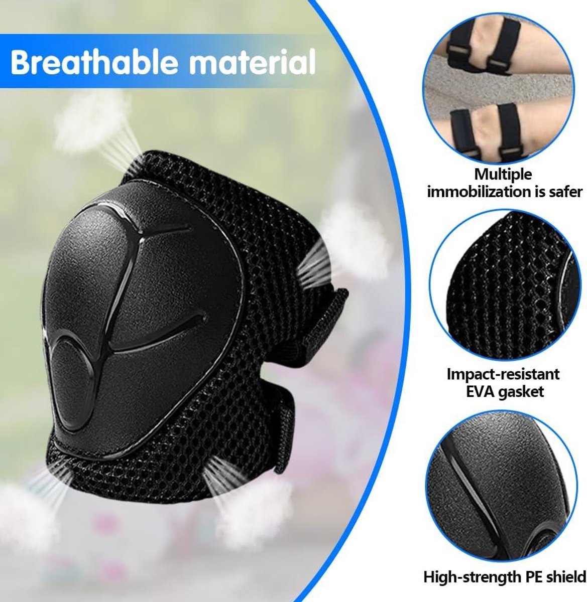 Beschermingsset voor Kinderen 7-in-1 - Helm voor Skateboard, Longboard, Stuntstep en Fiets