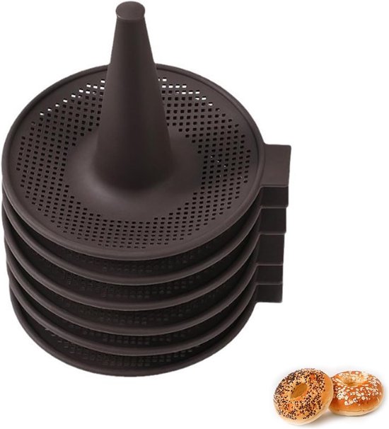 Byffoer 3 stuks donutbakvormen, cakevorm, donutvorm, siliconen, anti