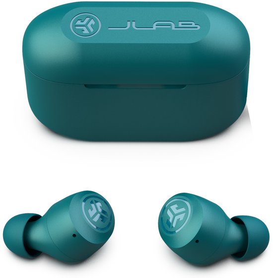 JLab Go Pop Draadloze Oordopjes - Bluetooth Oortjes Draadloos - 35 uur Batterijduur - Be Aware Audio - Met Microfoon - Geschikt voor Android en Apple - Groen