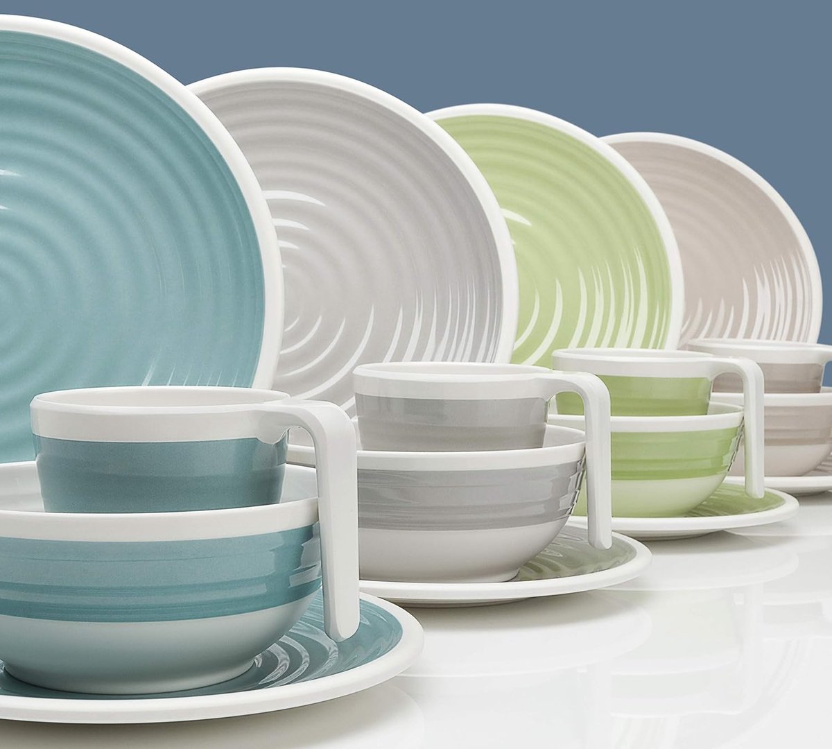 Moritz Camping Tafelservies van melamine voor 4 personen