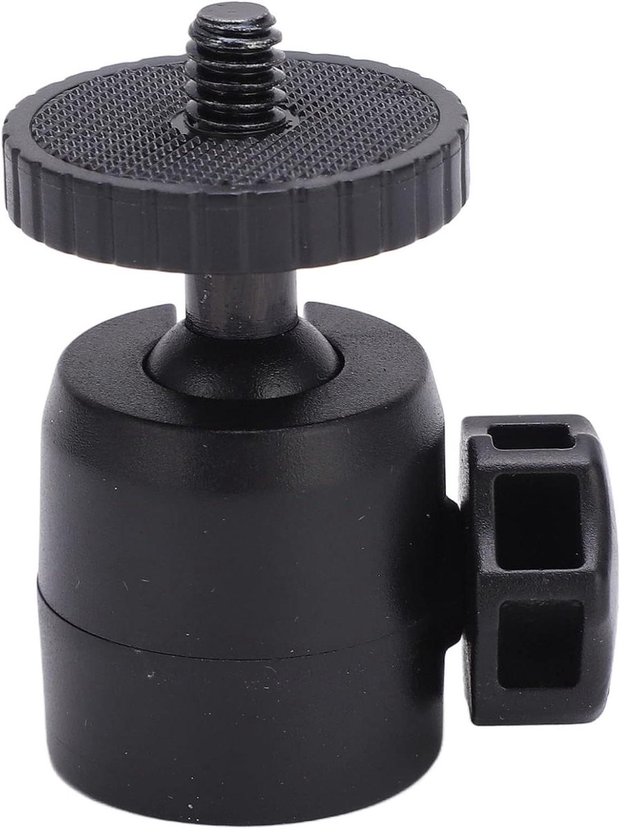 Mini Tripod Kop Draagbare Statiefkop Voor Camera met 2kg Draagvermogen 1/4 Schroef Licht 360 Graden Rotatie Geschikt voor DSLR Camera Microfoon