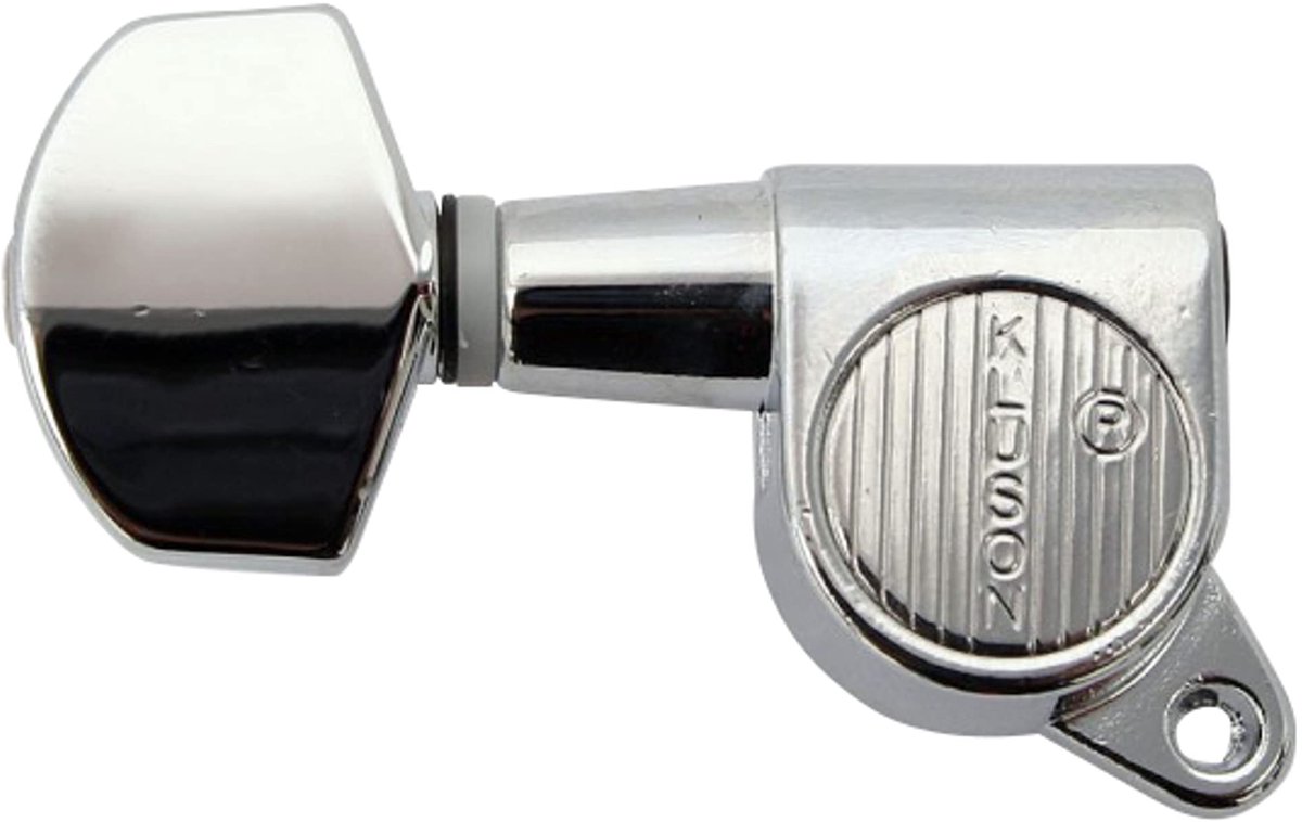 Kluson mechanieken 3+3 45° Chrom - Stemmechaniek voor gitaar