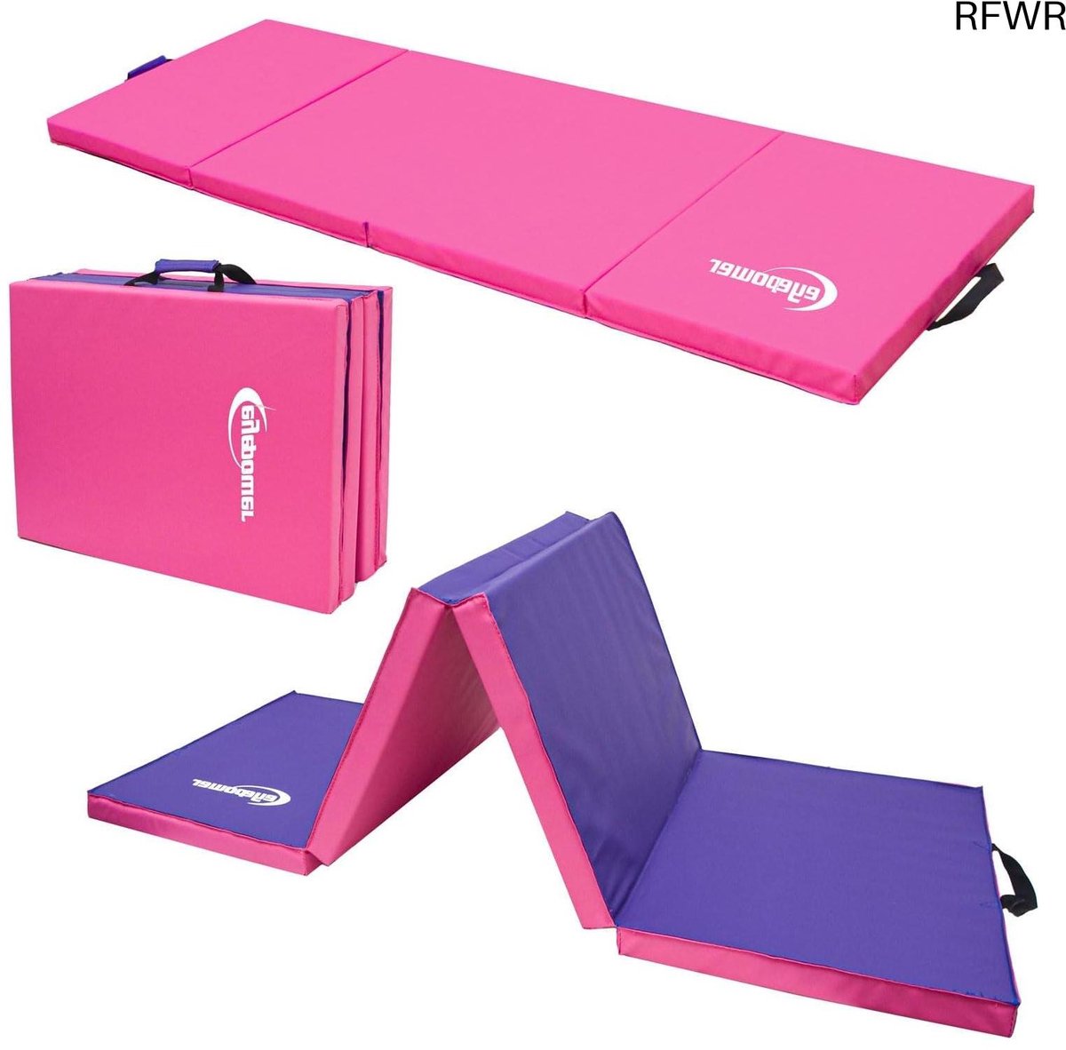 RFWR® Opvouwbare Turnmat 180x60 cm - Dikke Gymnastiekmat voor Thuis - Ideaal voor Yoga en Acrobatiek