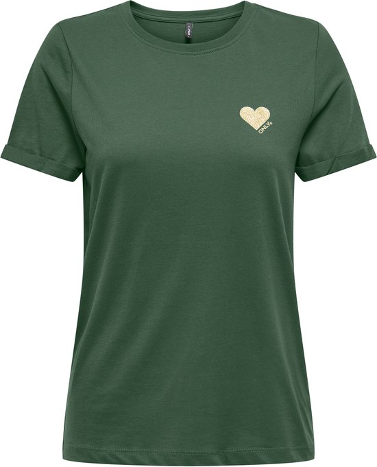 T-shirt Only Onlkita Life S/s Top Noos 15244714 Aiguille de pin/or Glitt Femme Taille - S