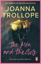Boekomslag: 'The Men and the Girls' door Joanna Trollope, met twee rozen tegen een donkere achtergrond.