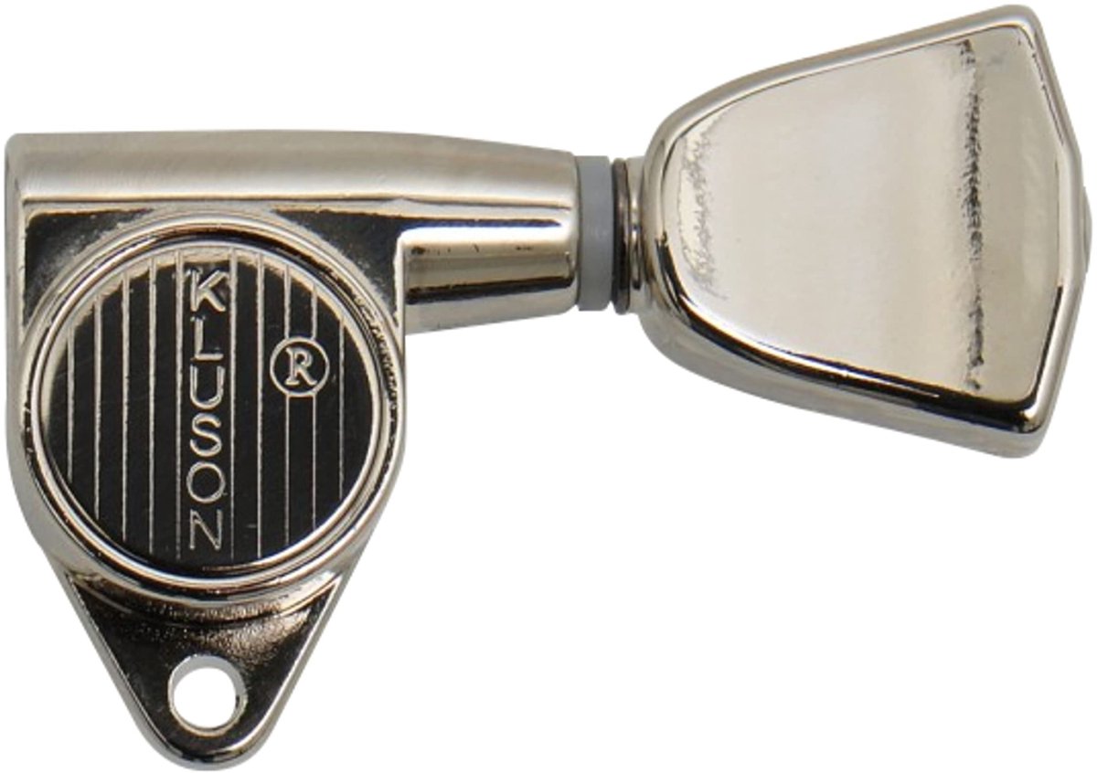 Kluson Lock mechanieken 3+3 90° NI nikkel, Tulpenvleugel, 3+3 - Stemmechaniek voor gitaar
