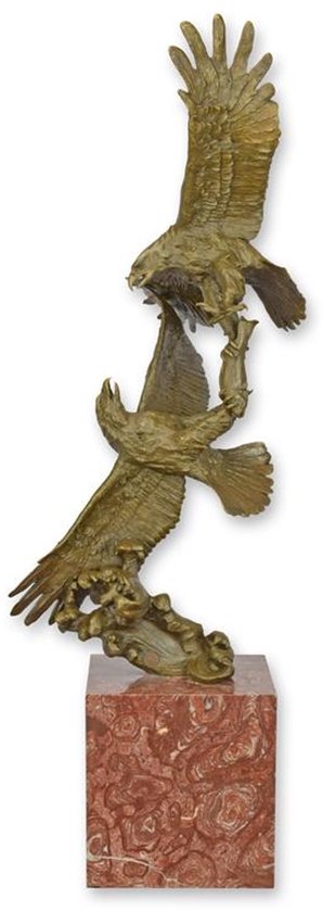 Statue en bronze - Aigles combattants - sculpture - 84,4 cm de hauteur