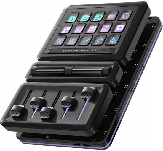 Cooler Master Master Hub Creator Kit - Stream deck met 2 modules - Video Game Recorder - Cooler Master MHSK13AA00 - Stream deck met 3XKnob